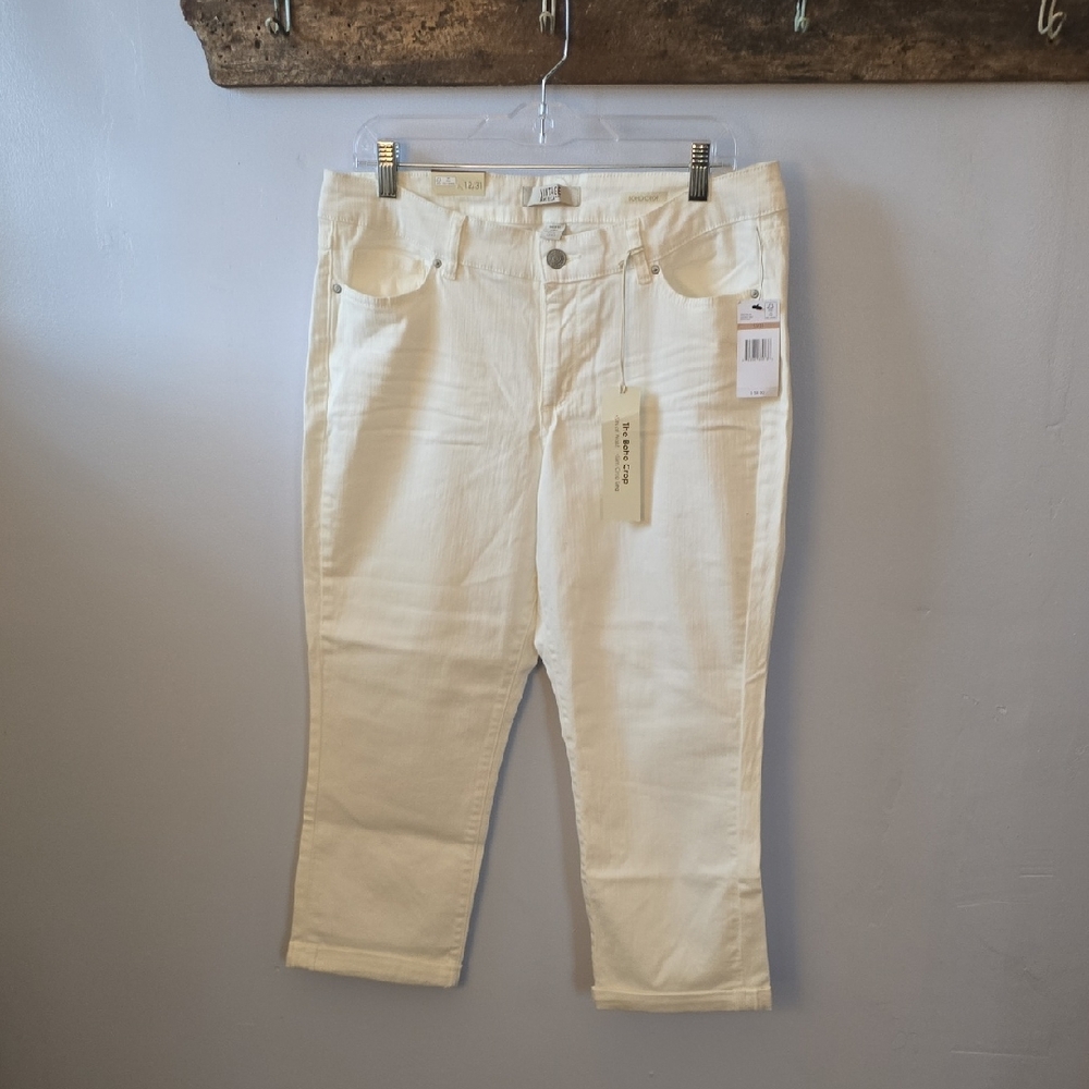 Vintage America Cream Ankle & Cropped Jeans
